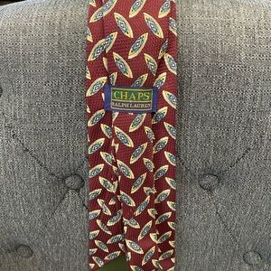 Ralph Lauren Burgundy Geometric Tie‎